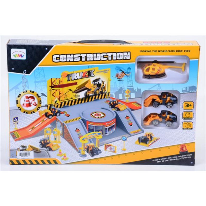 SET CONSTRUCCION CITY CON RAMPAS 19 PIEZAS CAJA