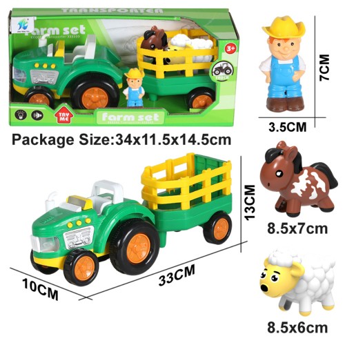 TRACTOR PILAS FARM SET LUZ Y SONIDO CAJA
