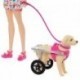 MUÑECA BARBIE PASEO CON PERRITO EN SILLA DE RUEDAS