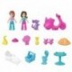 MUÑECA POLLY POCKET  COMPACTO MUNDO SORPRESA PERRITO EN MOTO