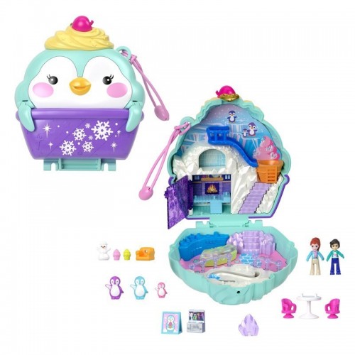 MUÑECA POLLY POCKET ESTUCHE DE PINGÜINO DE NIEVE