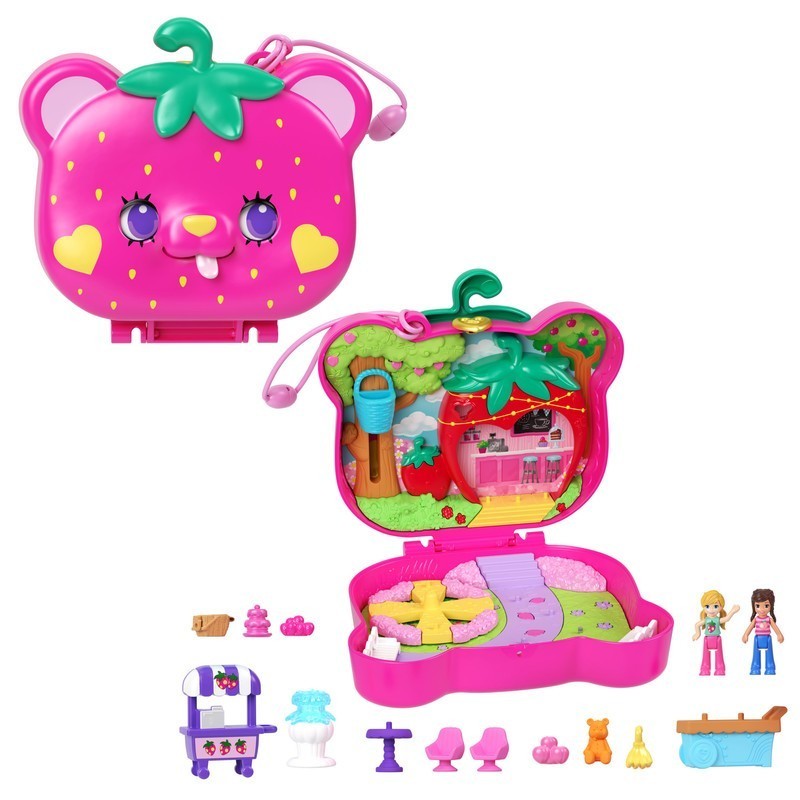 MUÑECA POLLY POCKET ESTUCHE DE OSITO DE FRESA
