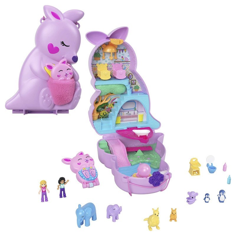 MUÑECA POLLY POCKET COMPACTO DE BOLSA DE CANGURO
