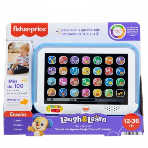 FISHER PRICE RÍE Y APRENDE TABLET DE APRENDIZAJE CRECE CONMIGO AZUL