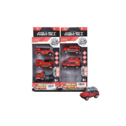 SET CARROS METALICOS RESCATE X 3 CAJA