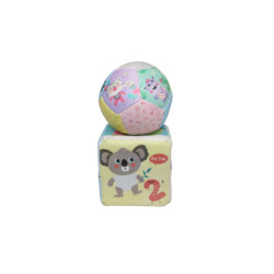 SONAJERO CUBO Y PELOTA ESPUMA MALLA
