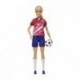 BARBIE PROFESIONES JUGADORA DE FÚTBOL PLAYERA ROJA