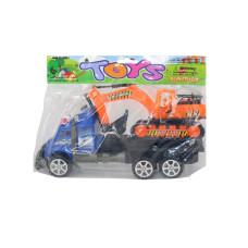 TRACTOMULA POLICIA CON RETROEXCAVADORA FRICCION BOLSA