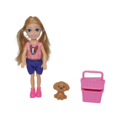 MUÑECA TRAVEL CON CARRO CAJA