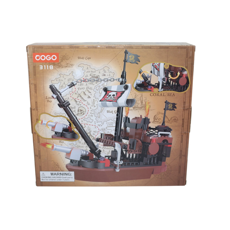 BARCO PIRATA COGO BLOQUES 167 PIEZAS CAJA