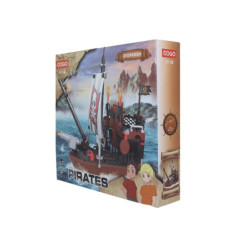 BARCO PIRATA COGO BLOQUES 167 PIEZAS CAJA