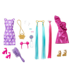 BARBIE TOTALLY HAIR MUÑECA CABELLO ARCOÍRIS EXTRA LARGO MATTEL