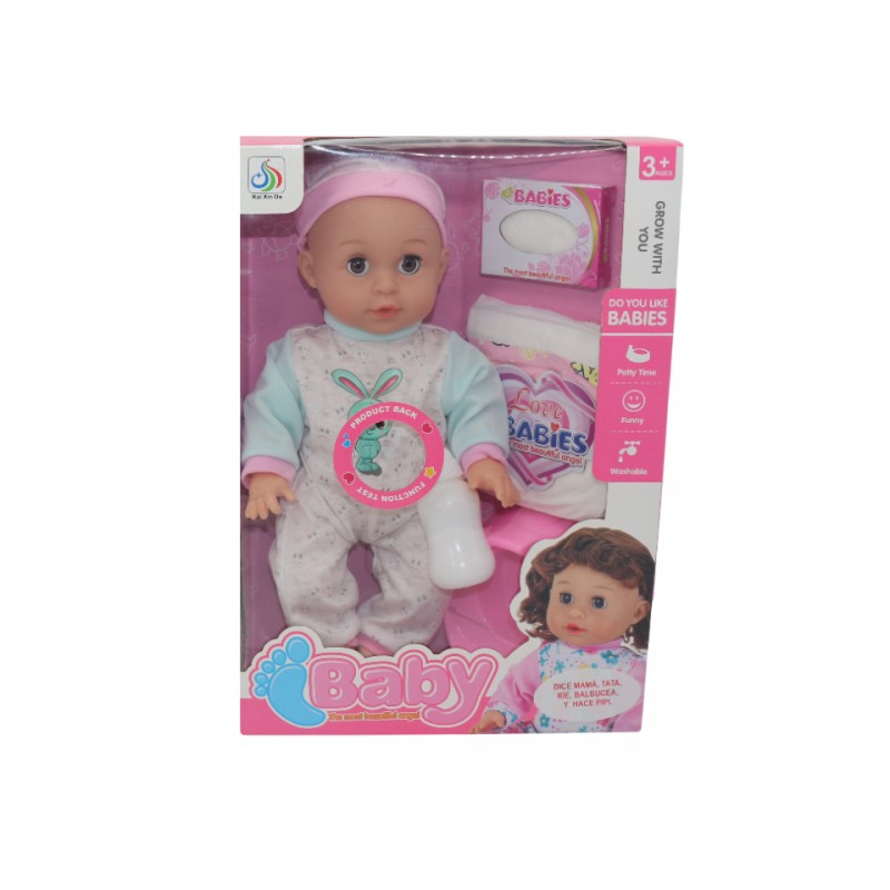 MUÑECO FUNNY BABY 4 SONIDOS CAJA
