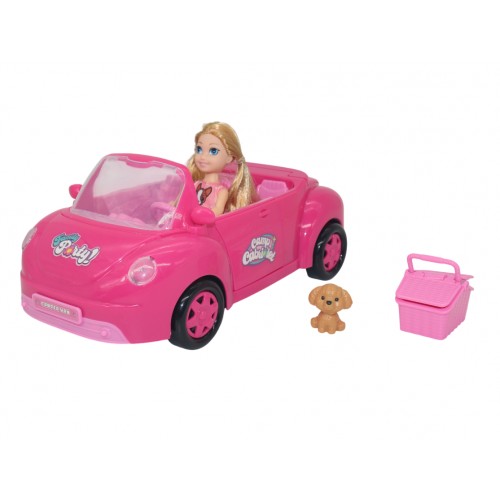 MUÑECA TRAVEL CON CARRO CAJA