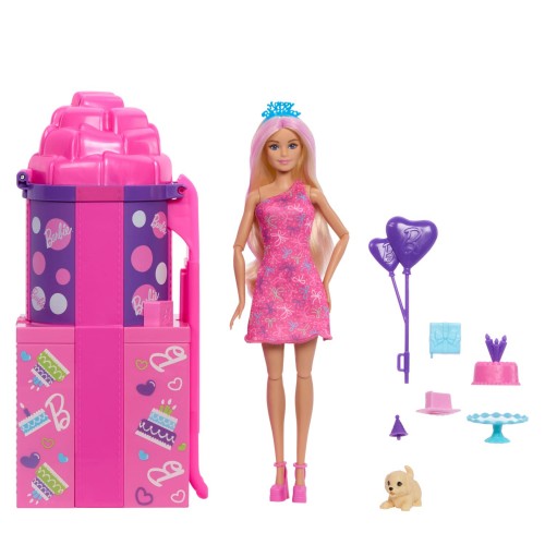 BARBIE MUÑECA PARTY UNBOXED RESBALADILLA