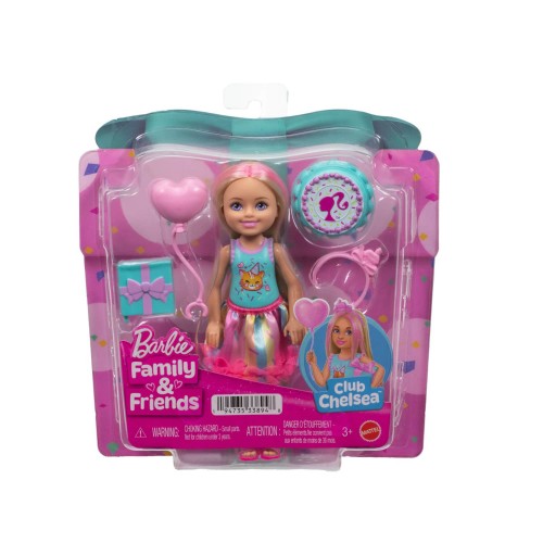 BARBIE MUÑECA CHELSEA CUMPLEAÑERA FALDA ROSA