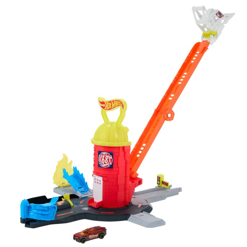 HOT WHEELS SUPER PISTA ESTACIÓN DE BOMBEROS