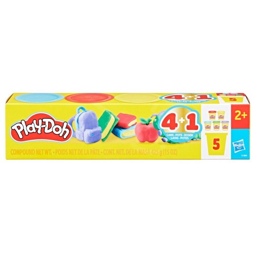 MASAS Y PLASTILINAS PLAY-DOH PACK DE 5 VUELTA A CLASES