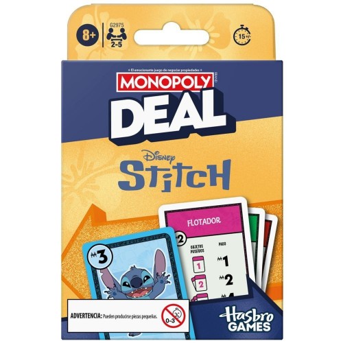 Juego de Mesa Monopoly Deal Edición Disney Stitch