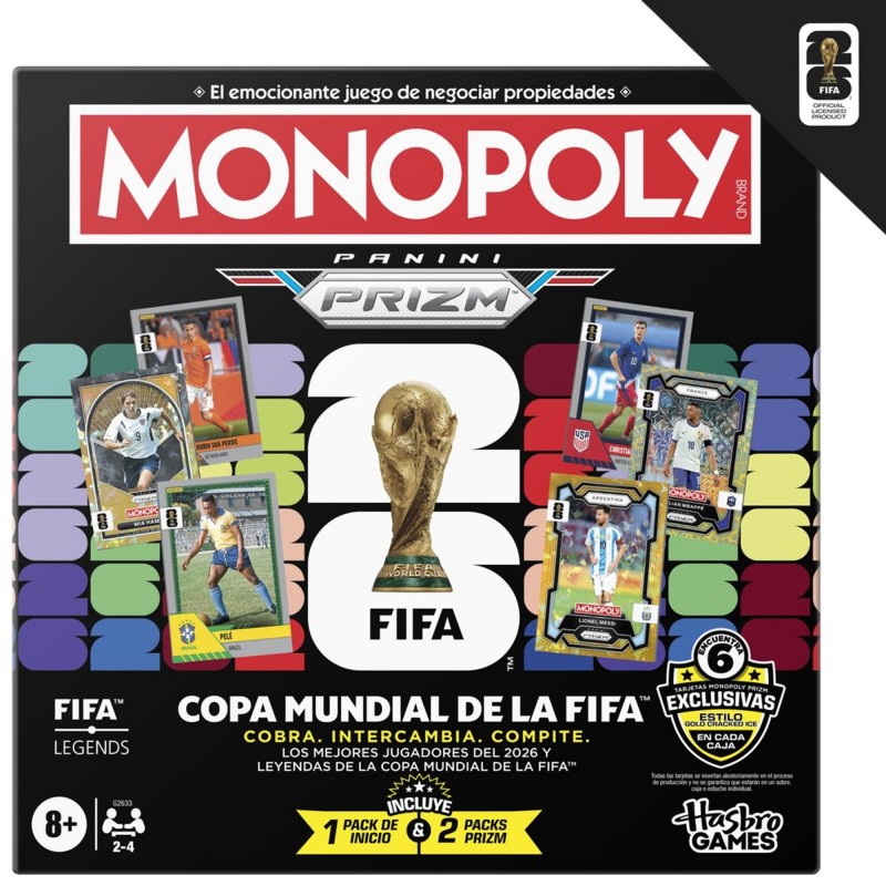 JUEGO DE MESA MONOPOLY PANINI PRIZM: COPA MUNDIAL DE LA FIFA