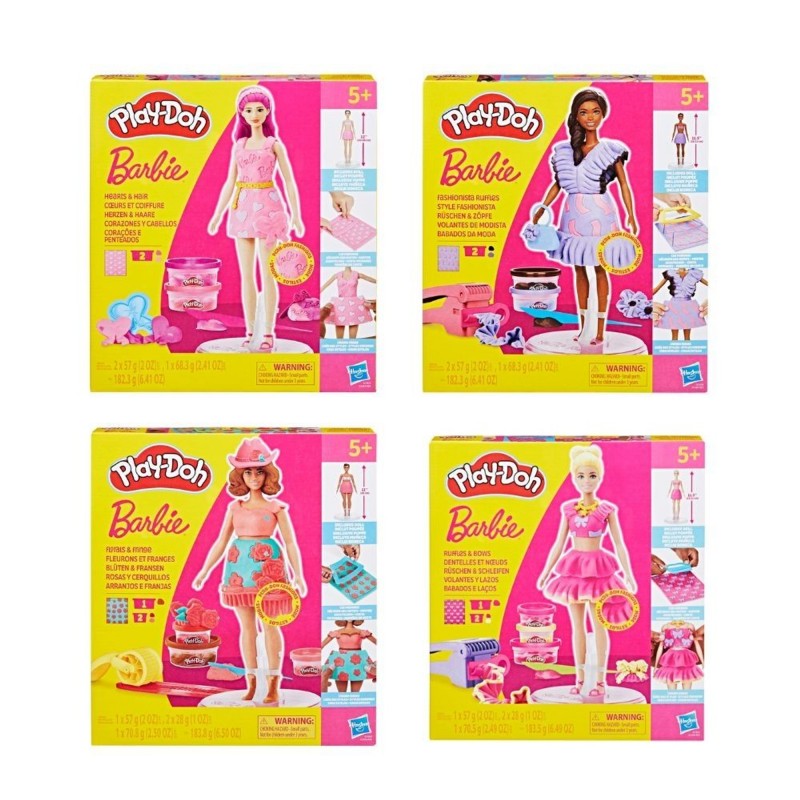 PLAY-DOH  BARBIE MUÑECAS SURTIDO SORPRESA SET DE MASA MOLDEABLE