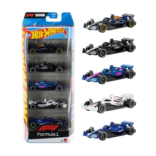 HOT WHEELS AUTOS DE CARRERAS F1 PACK X 5 FORMULA 1 2025