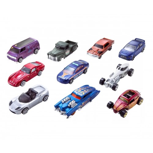 HOT WHEELS PAQUETE DE 10 AUTOS MATTEL SURTIDO SORPRESA