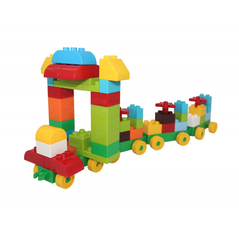 JUEGO DE BLOQUES TREN 68 PIEZAS CAJA