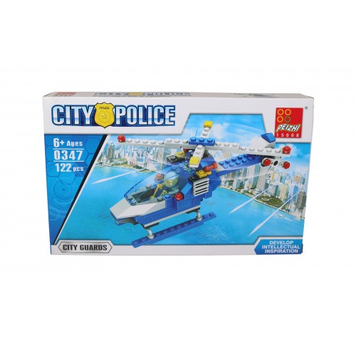 JUEGO DE BLOQUES HELICOPTERO 122 PIEZAS CAJA