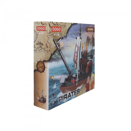BARCO PIRATA COGO BLOQUES 167 PIEZAS CAJA