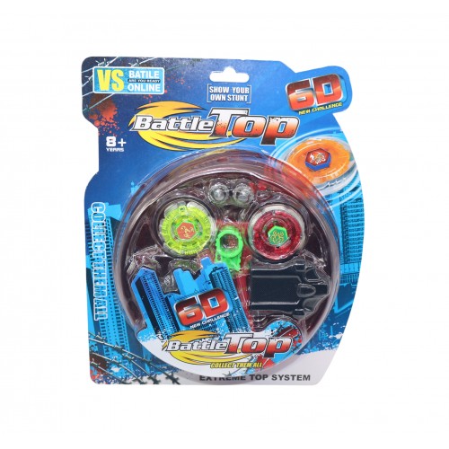 JUEGO DE TROMPOS CON ESTADIO BATTLE TOP BLISTER
