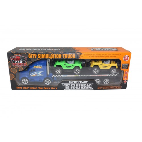 TRACTOMULA TRUCK CON CARROS CAJA