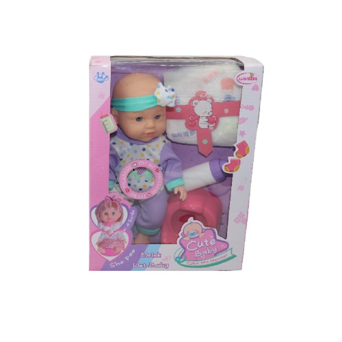 MUÑECO CUTE BABY 4 SONIDOS CAJA