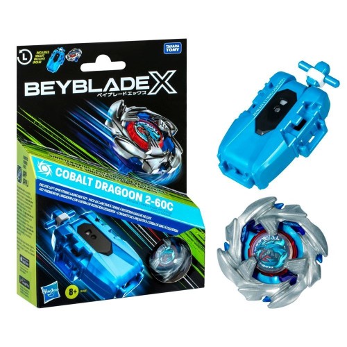 Beyblade X Set premium de Lanzador Cobalt Dragoon 2-60C
