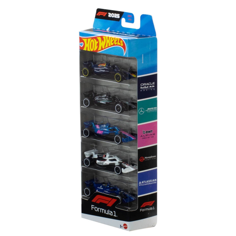 HOT WHEELS AUTOS DE CARRERAS F1 5PACK