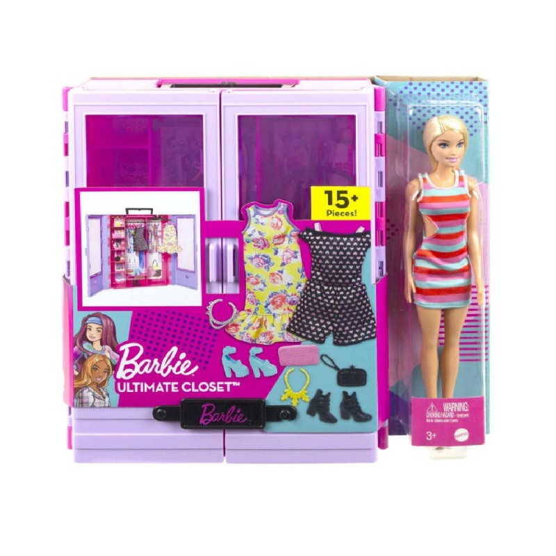 BARBIE NUEVO CLOSET DE LUJO CON MUÑECA MATTEL