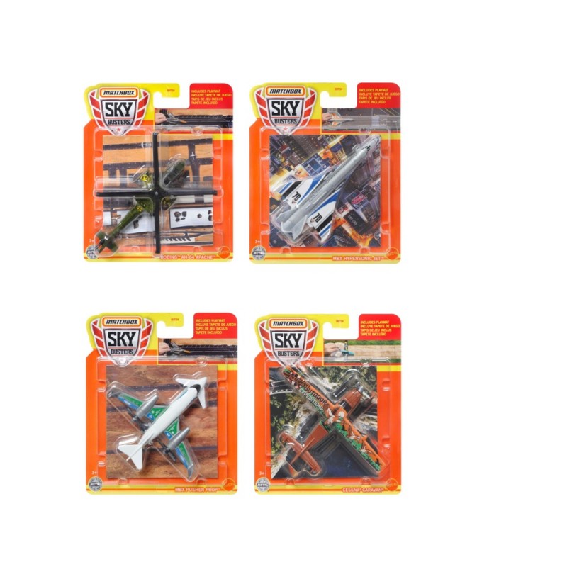 MATCHBOX SET DE JUEGO SKY BUSTERS + TAPETE DE JUEGO MATTEL