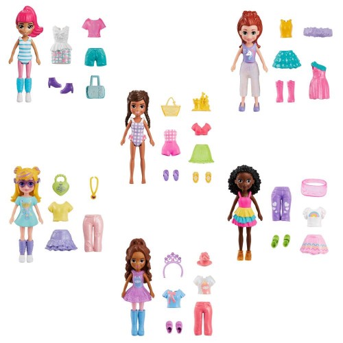 POLLY POCKET SET DE JUEGO PAQUETE DE MODAS PEQUEÑO MATTEL
