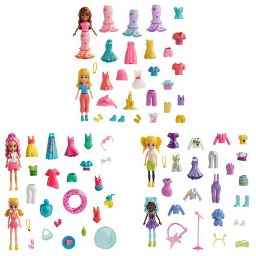 POLLY POCKET SET DE JUEGO PAQUETE DE MODAS GRANDE MATTEL