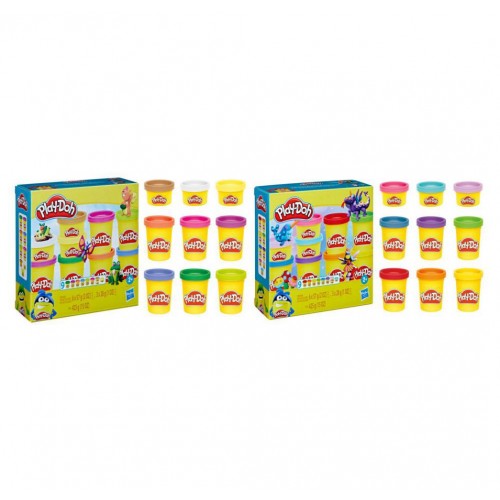 PLAY DOH DIVERTIDO SET COLORIDO  PACK x 9 SURTIDO HASBRO