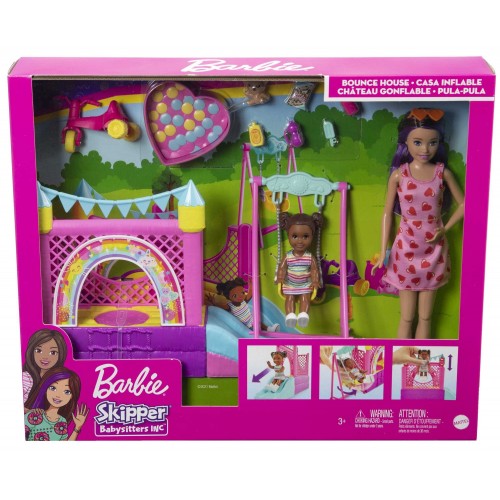 BARBIE SET DE JUEGO SKIPPER BABYSITTER PARQUE DE JUEGOS MATTEL