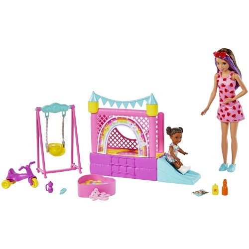 BARBIE SET DE JUEGO SKIPPER BABYSITTER PARQUE DE JUEGOS MATTEL