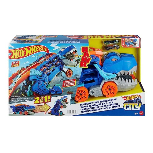 HOT WHEELS CITY SÚPER REMOLQUE DE T-REX  MATTEL