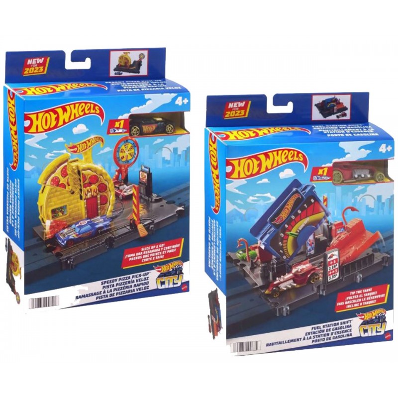 HOT WHEELS CITY PISTA DE JUGUETE LUGARES FAVORITOS SORPRESA MATTEL