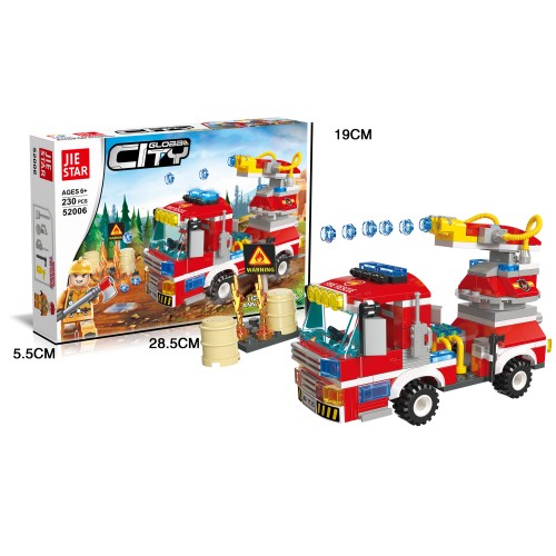 JUEGO DE BLOQUES CARRO BOMBERO 230 PIEZAS CAJA