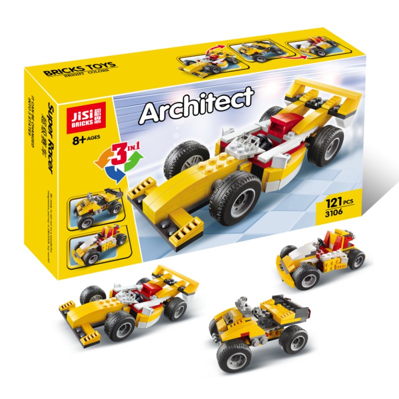 CARRO CARRERAS ARCHITEC BLOQUES 121 PIEZAS CAJA