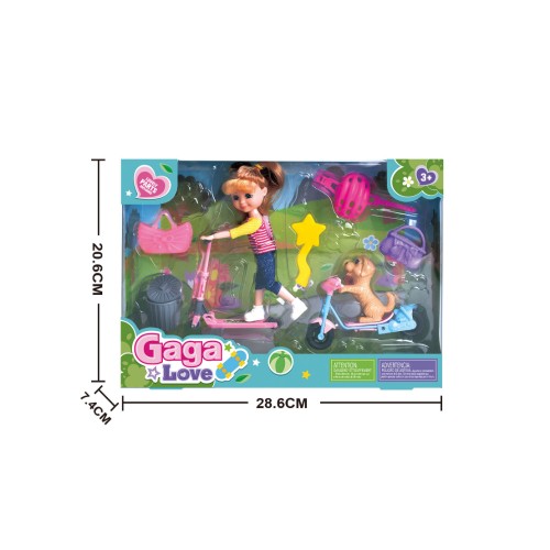 MUÑECA MINI LOVE EN PATINETA CAJA