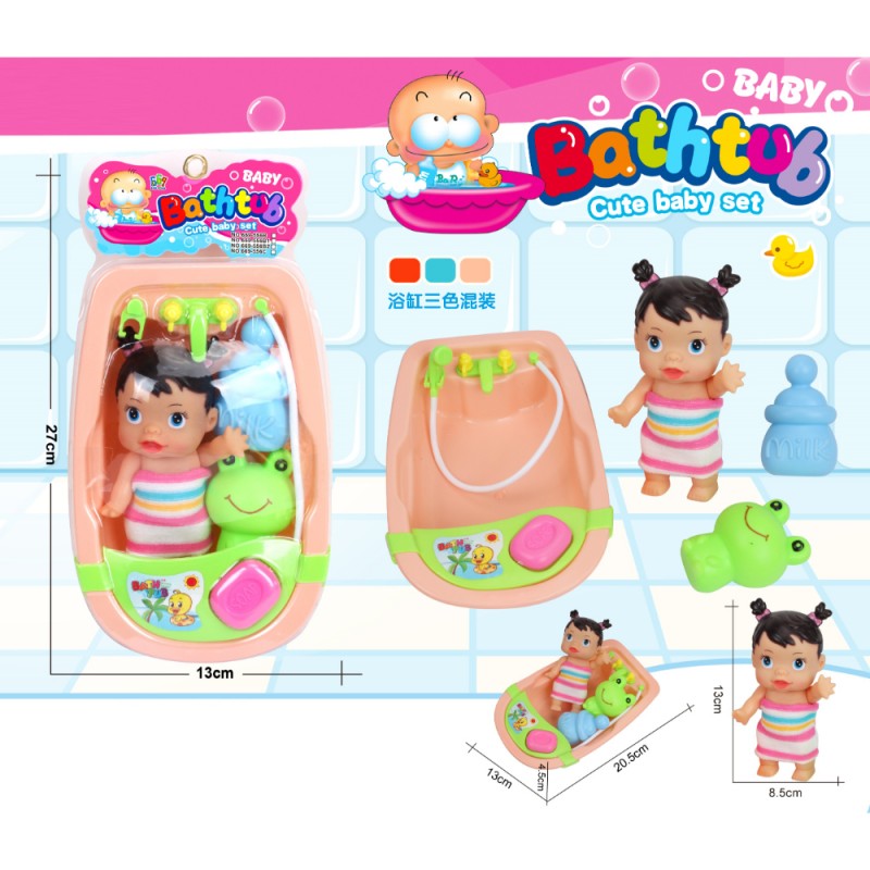 MUÑECA CON BAÑERA BATH TUBE BLISTER
