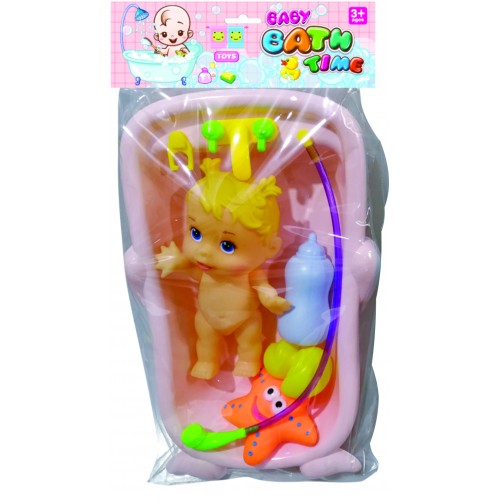 MUÑECO CON BAÑERA HAPPY BOLSA