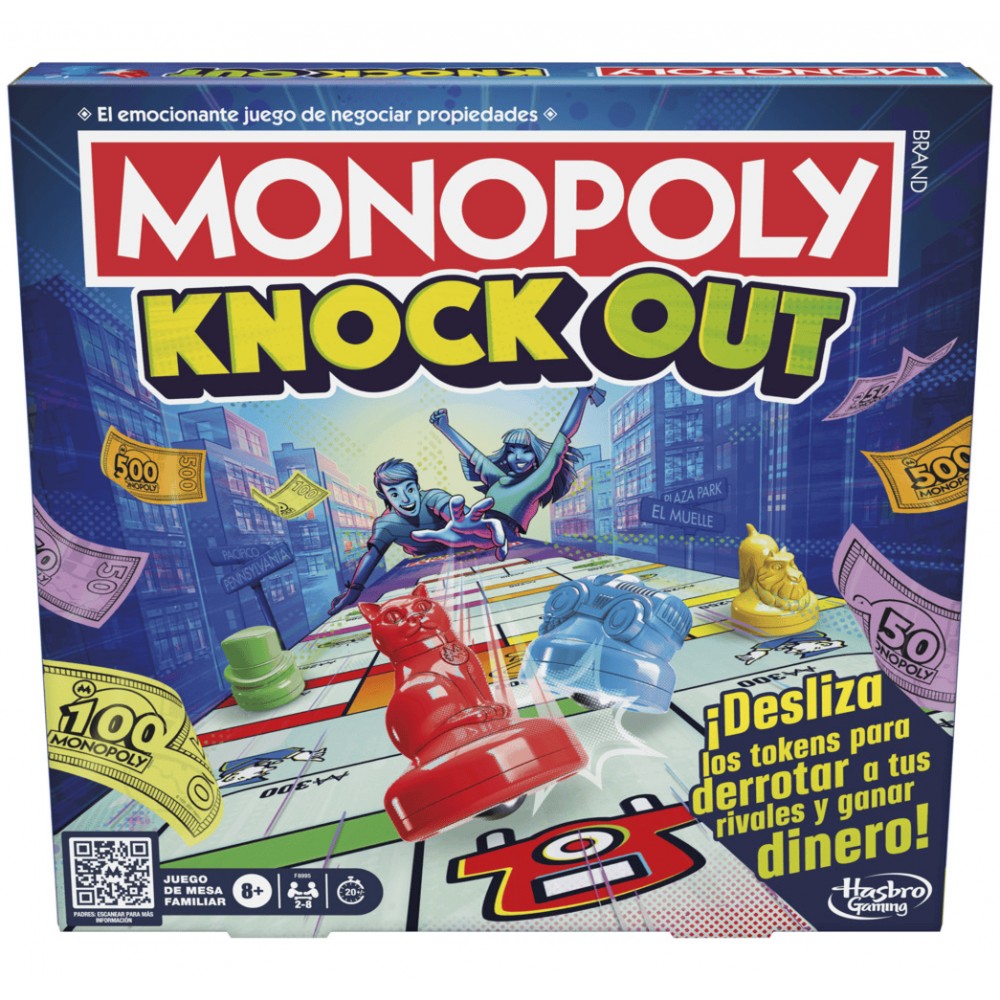 Juego de Mesa Monopoly Knockout Hasbro F8995 Juguetelandia